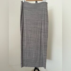 Bailey 44 Double-Layer Maxi Skirt • Neutral Gray • Sleek & Minimalist